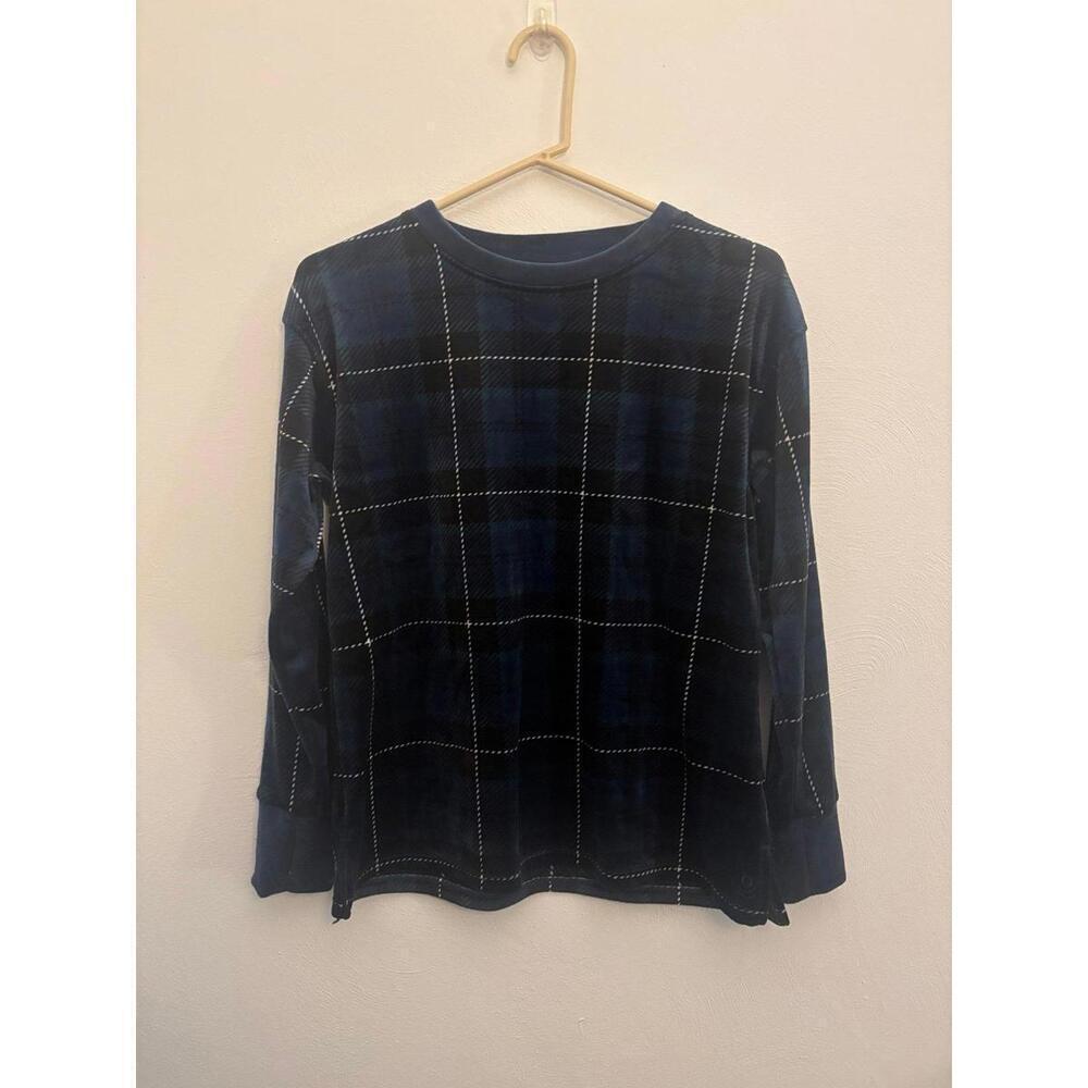 Cuddle Duds Plaid Long Sleeve Top Size Small Petite
